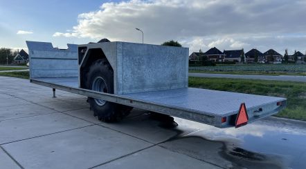 Open harvesting trailer, double bed